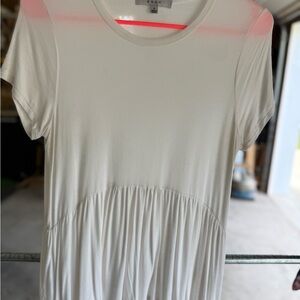 Cream Short Sleeve Women's Top